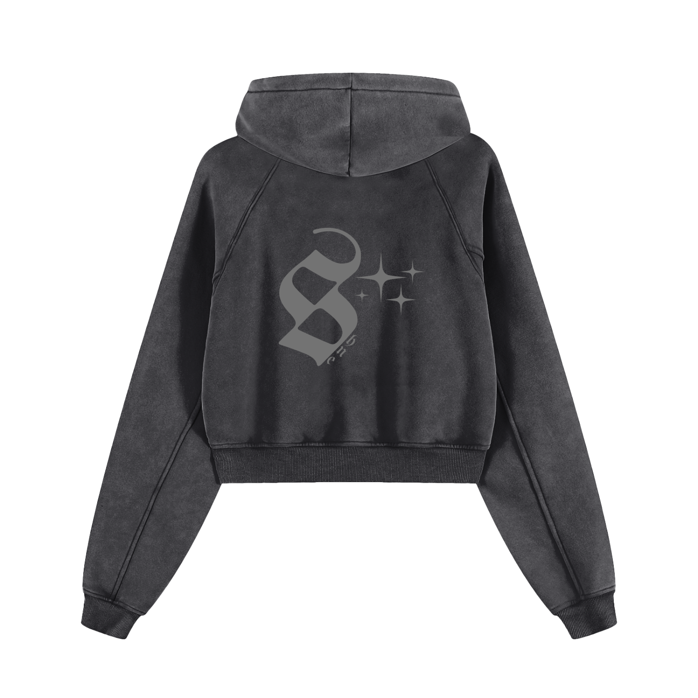 The Glyph | Snow Washed Crop Hoodie